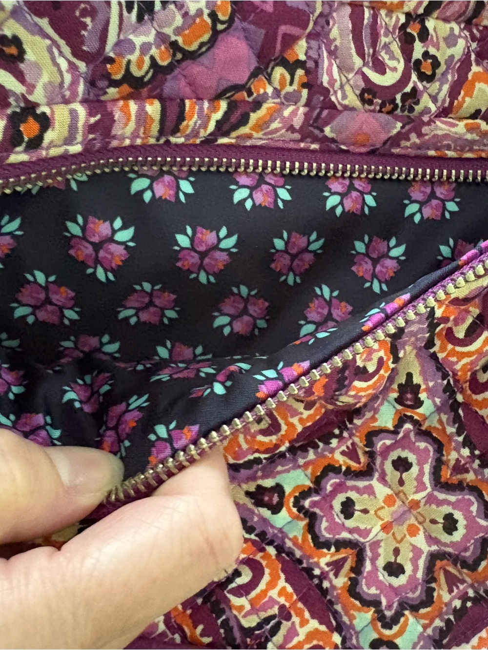 Vera Bradley Purple Paisley Crossbody Bag - Picture 6 of 16